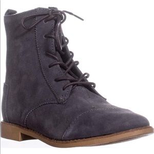 Toms Alpa lace up suede boots in gray size‎ 11!